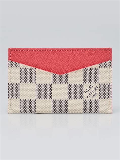 Daily Card Holder Damier Azur Canvas .